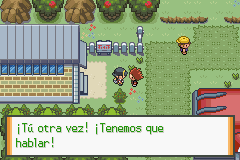 Axel detiene al protagonista al oeste de Pueblo Azalea para combatir